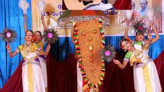 Students performs dance on stage