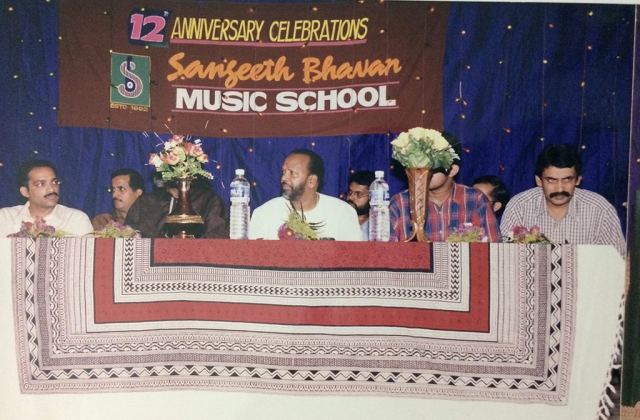 Music director Vidyadharan Master on stage